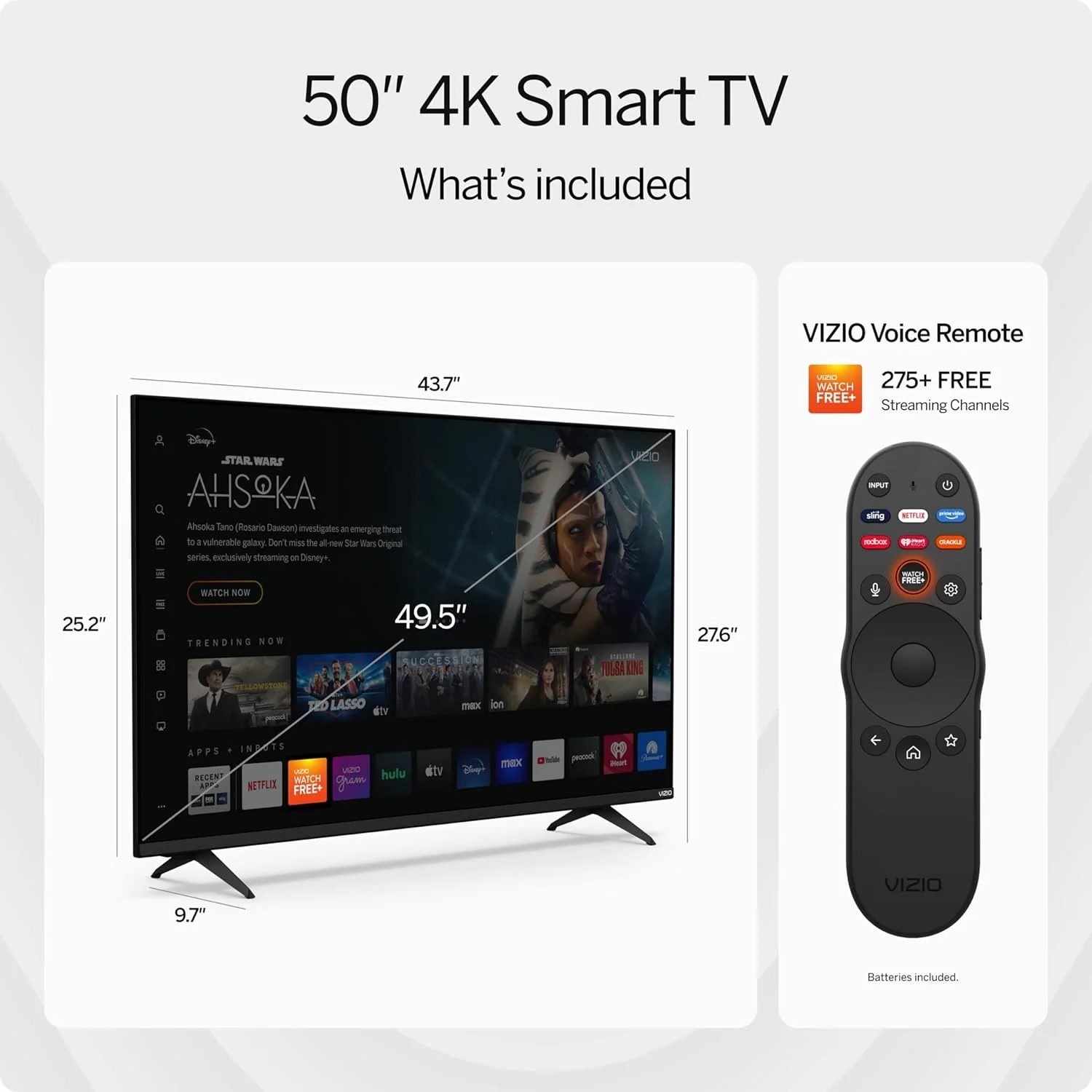 VIZIO 50′′ 4K Resolution HDR Smart TV
