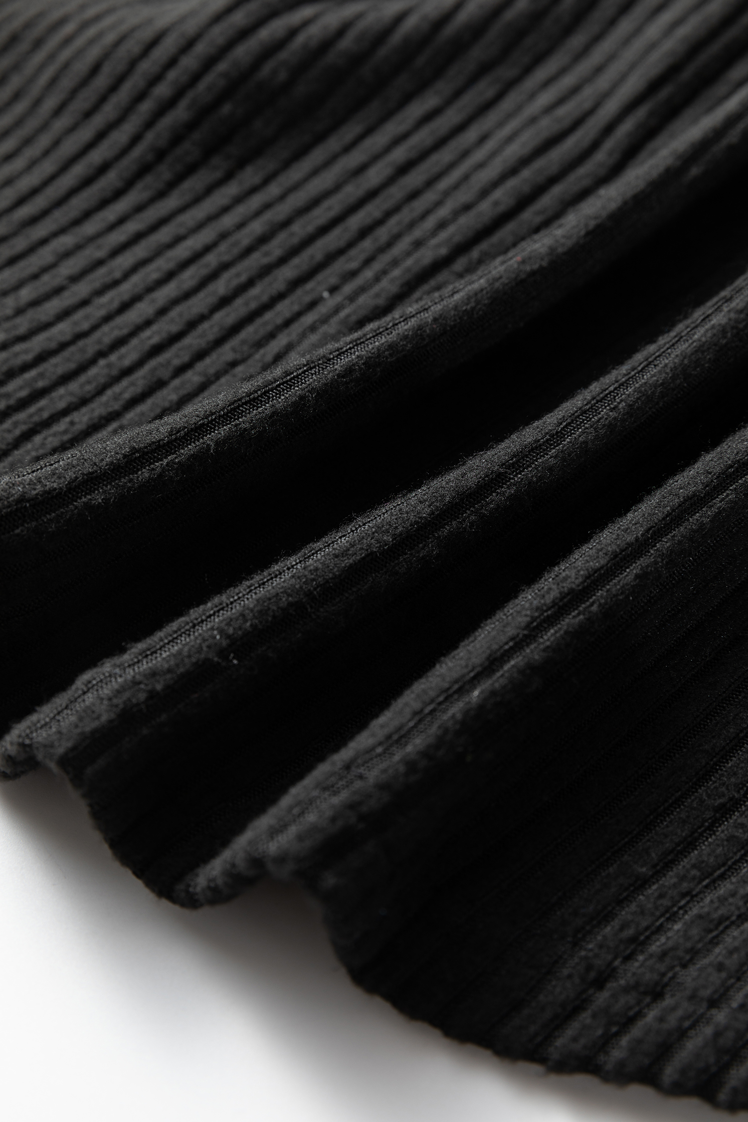 Black Ribbed Notched Neck Knit Long Sleeve Leggings Two Pieces Lounge Set