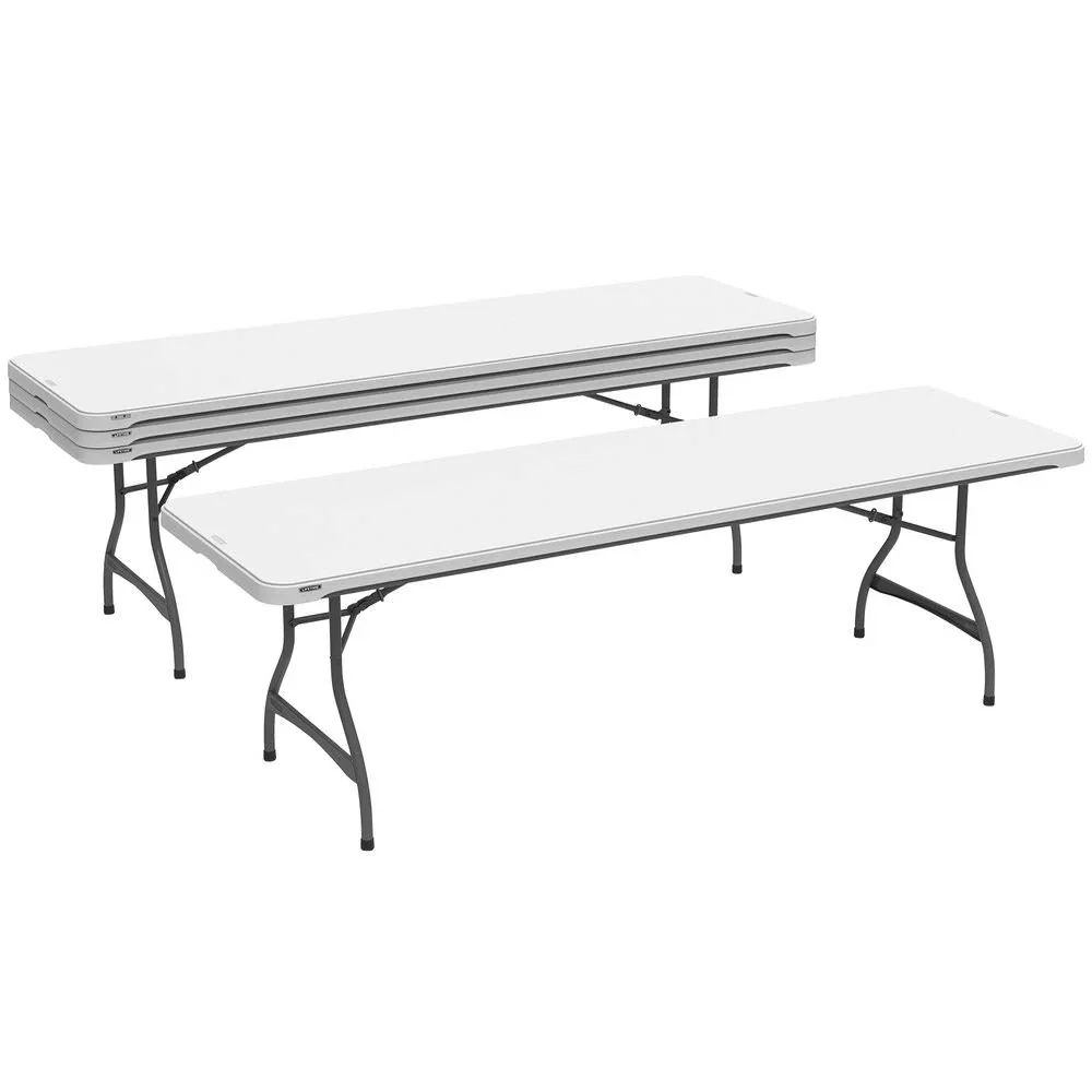 Tables That Stack Lifetime 4-Pack Commercial Stacking 8 ft Folding Table