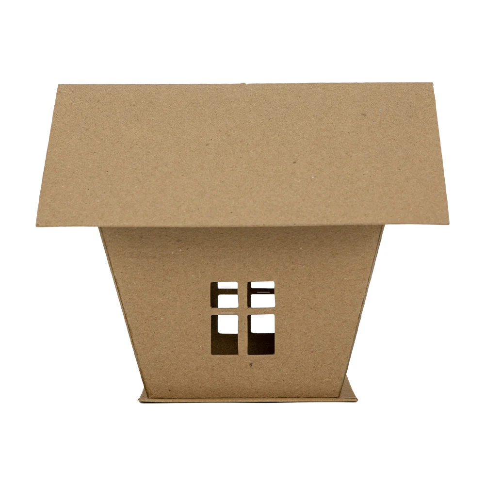 Paper Mache, Bird House- 19x18cm