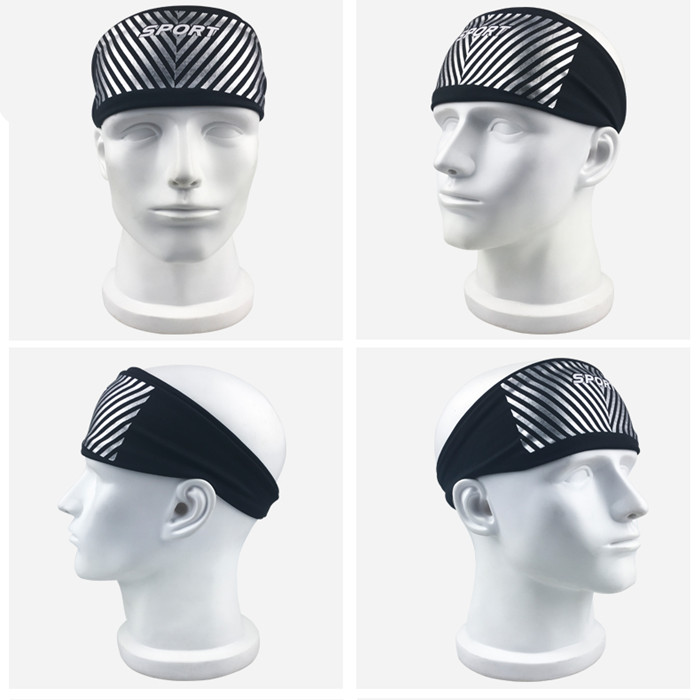 Hair Sweatband Sport Headband Stretch Mens Wrap Elastic Women Workout Headbands for Gym Yoga