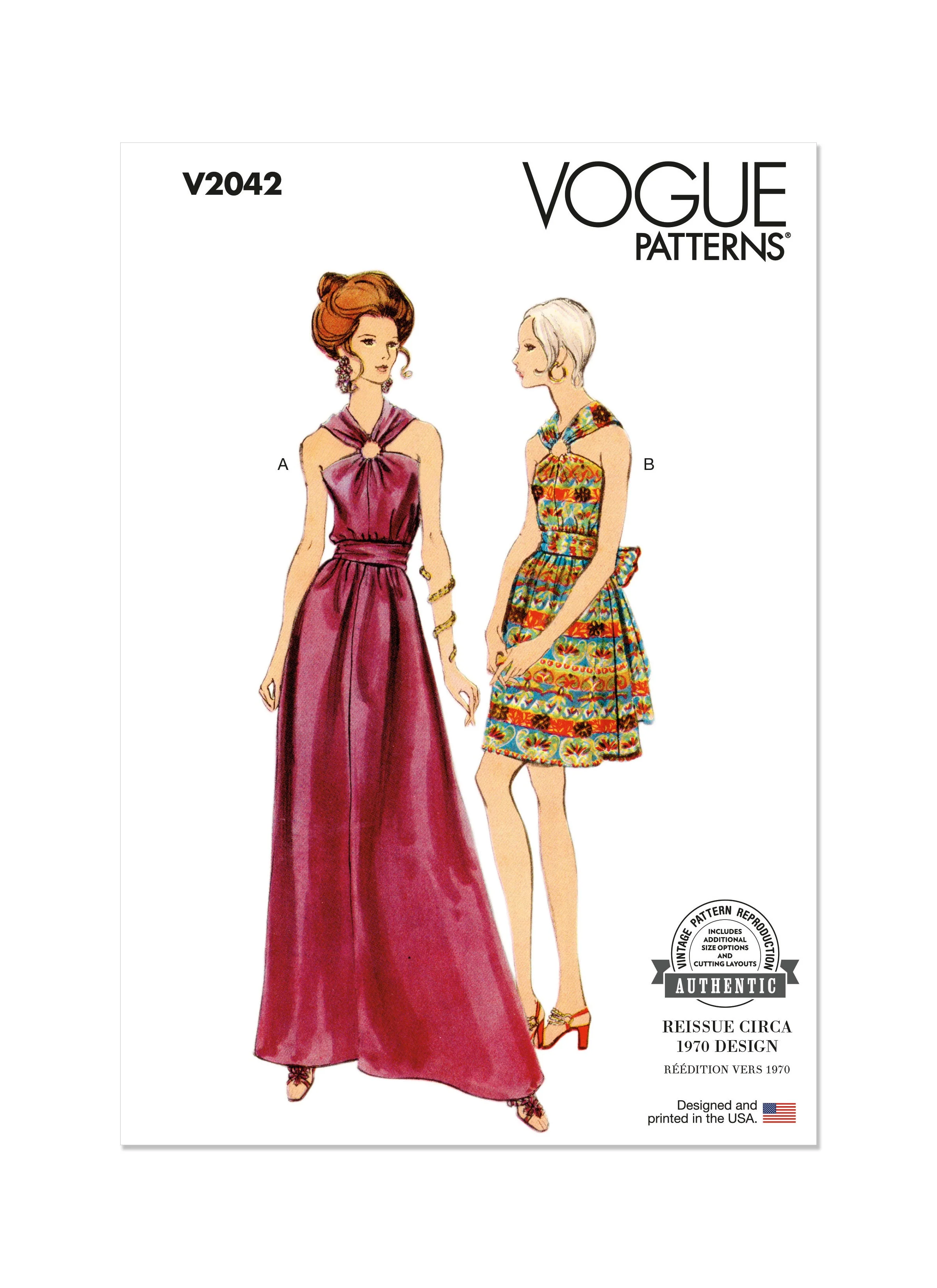 Vogue Pattern V2042 Misses