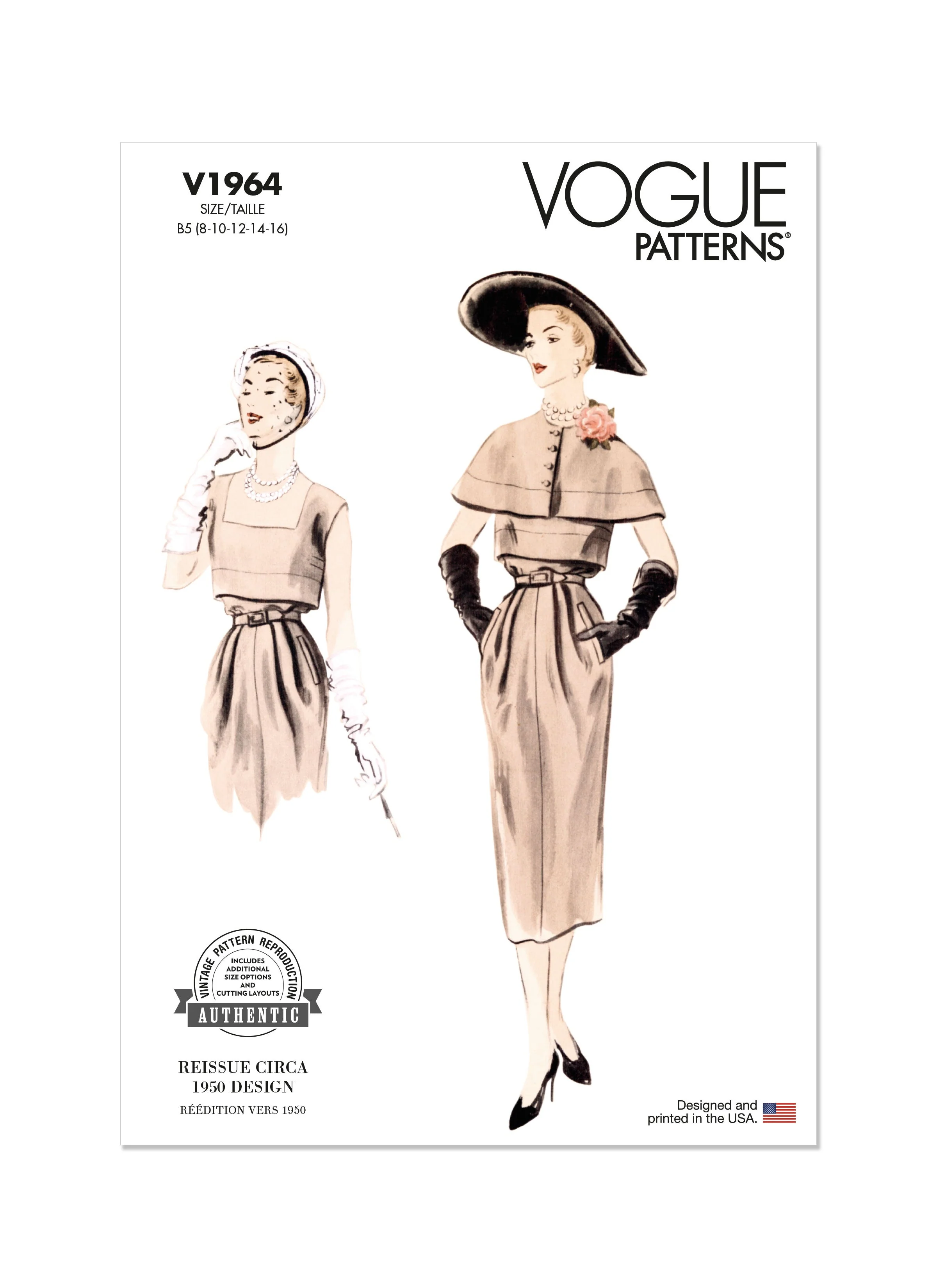 Vogue Pattern V1964 Misses