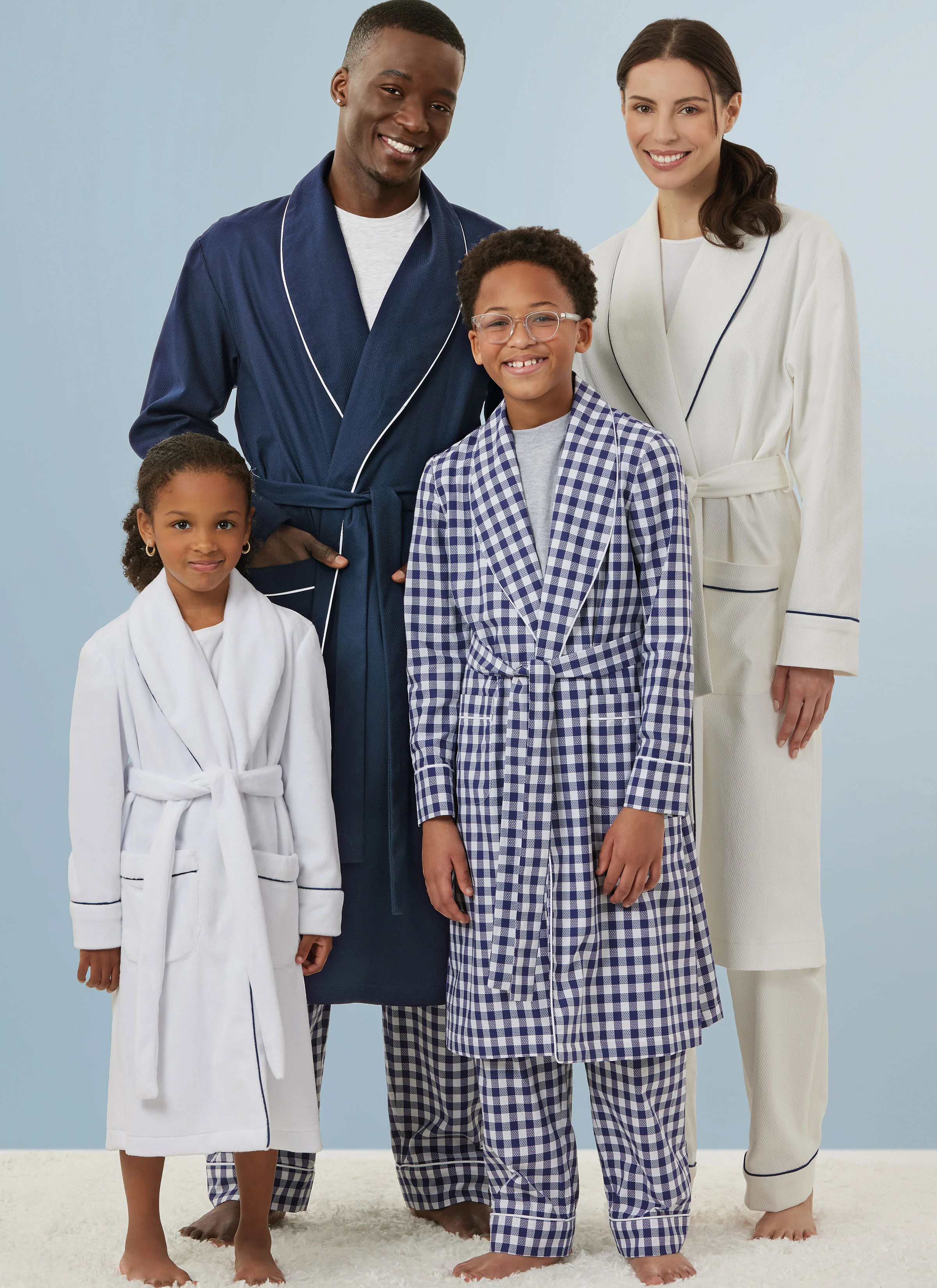 Simplicity Pattern S3109 Girls' and Boys' and Adults' Robe, Shorts and Pants