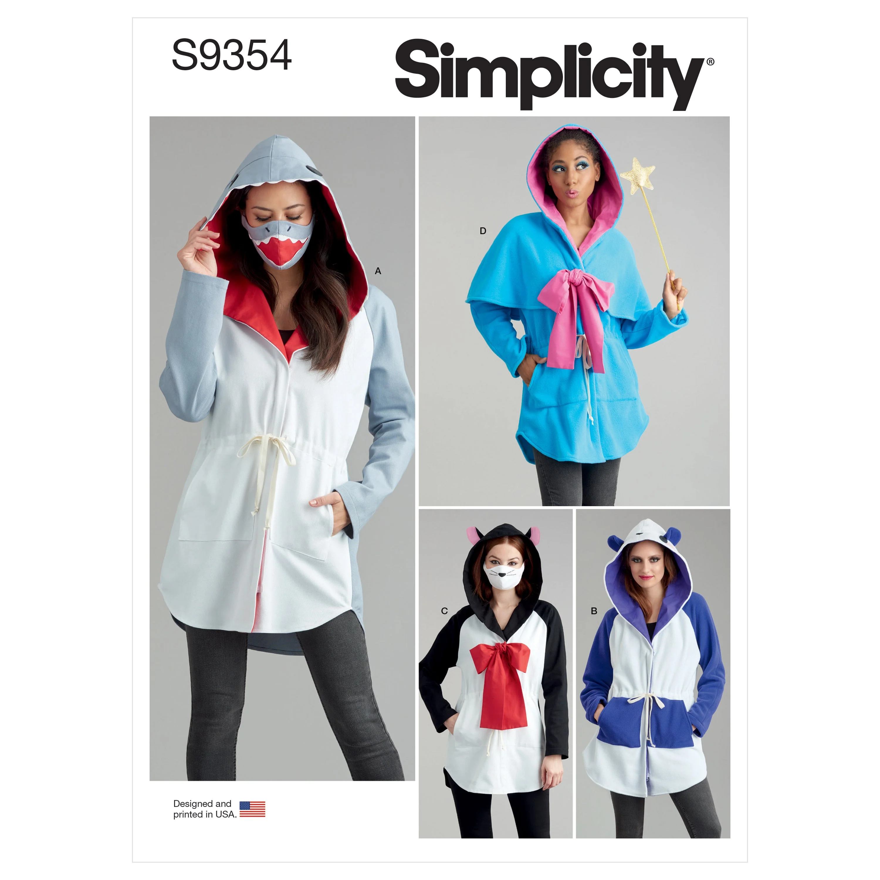 Simplicity Pattern 9354 Miss Jacket With Masks & Hat