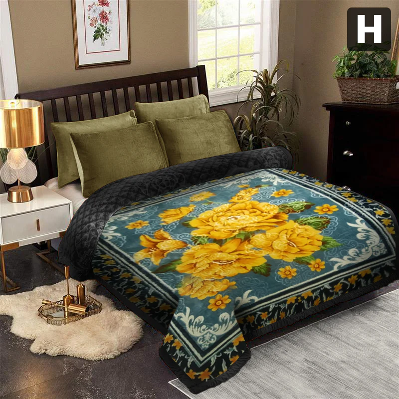 Formr Luxury Mink Blanket, Marigold- 2mx2.3m