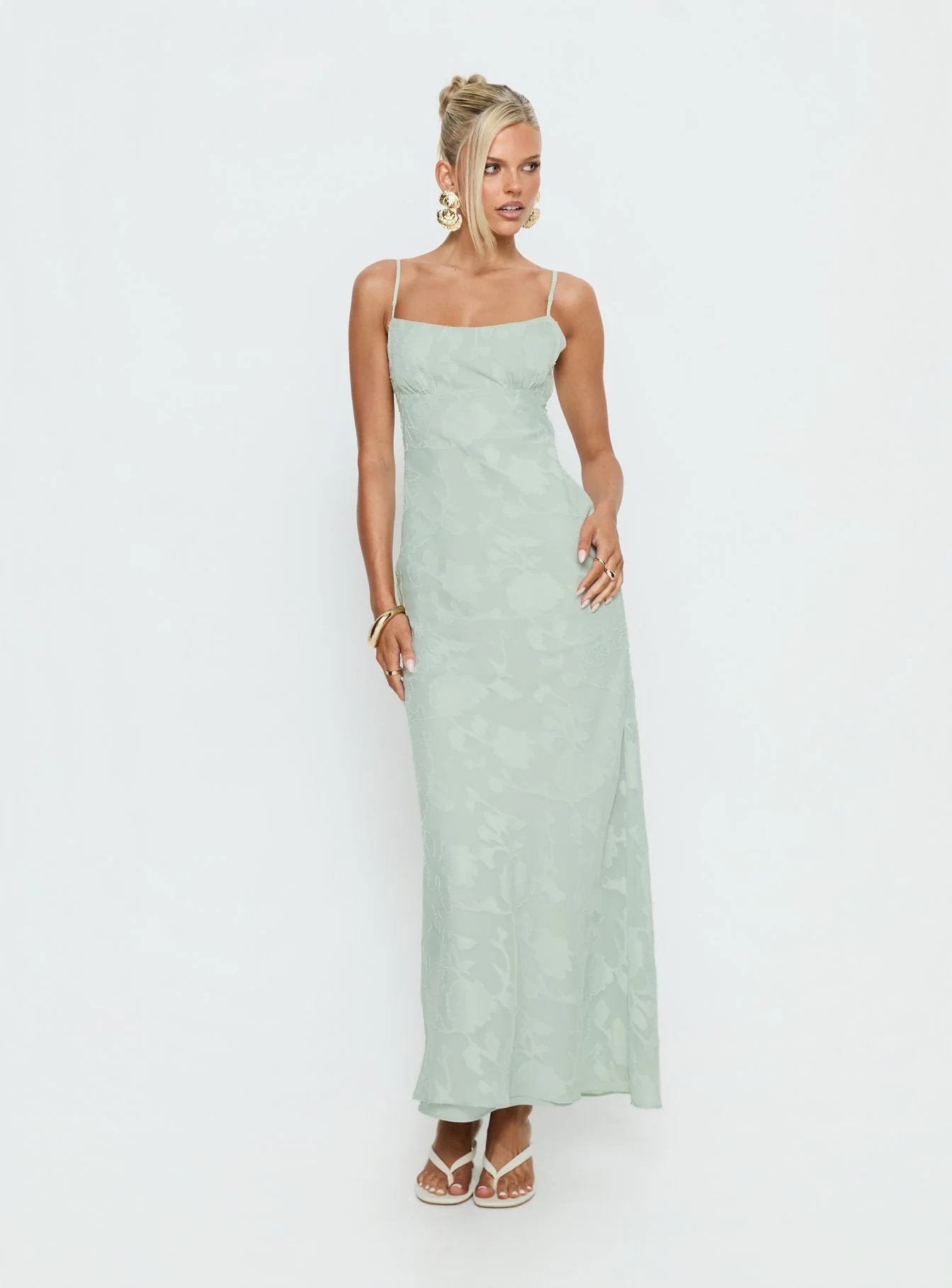 Avienna Maxi Dress Sage Burnout