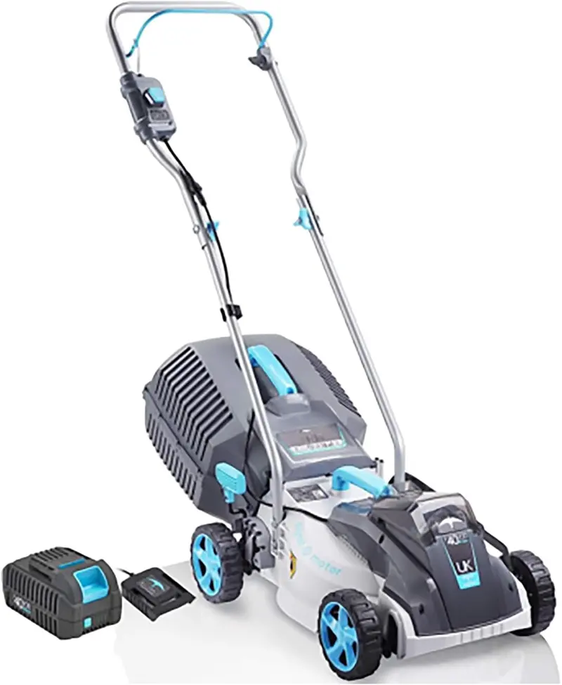 Bezprzewodowa kosiarka do trawy 40 V – 38 cm, silnik bezszczotkowy, 5-stopniowa regulacja wysokości, cicha konstrukcja 2 w 1