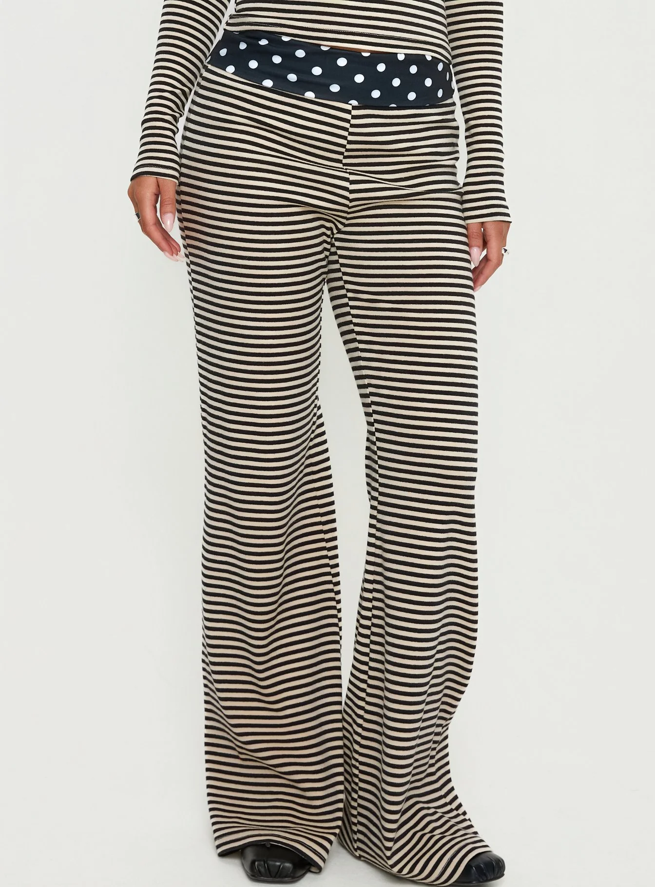 Virenna Fold Over Pants Black Multi