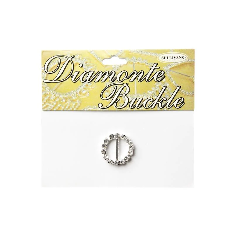 Sullivans Diamante Buckle, Round- 20mm