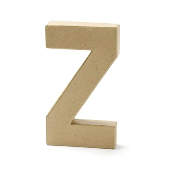 Paper Mache Letter, Z - 8 inch