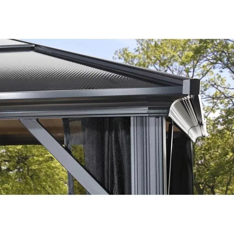 Pawilon ogrodowy Wilmslow Aluminium – odporna na rdzę, rozkładana konstrukcja pawilonu do użytku na świeżym powietrzu