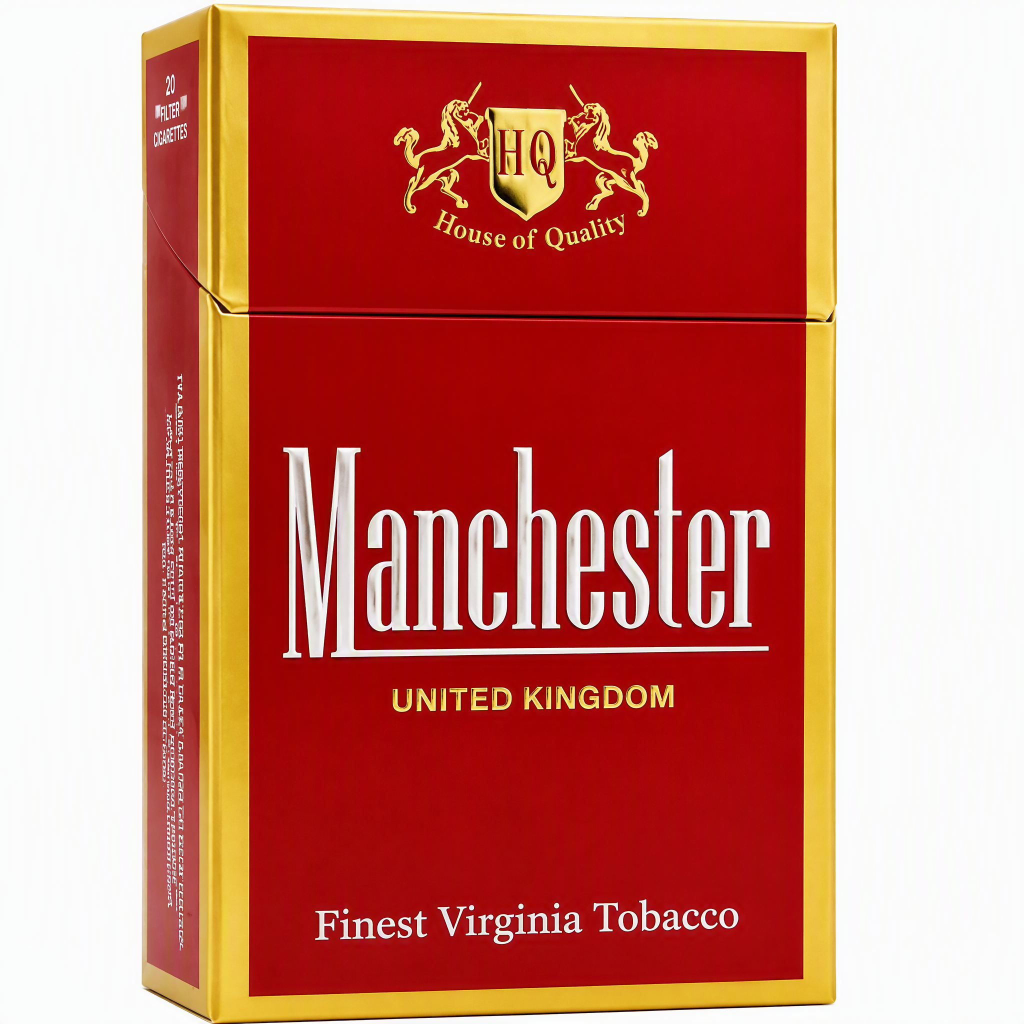 Manchester Red – Gold Rim Cigarettes  Carton (200 Cigarettes / 10 Packs)