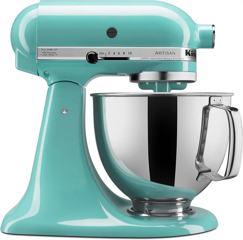 Mikser stojący KitchenAid Artisan o pojemności 5 litrów z funkcją pochylania – mikser ze stali nierdzewnej z zabezpieczeniem przed rozlaniem i 10 ustawieniami prędkości