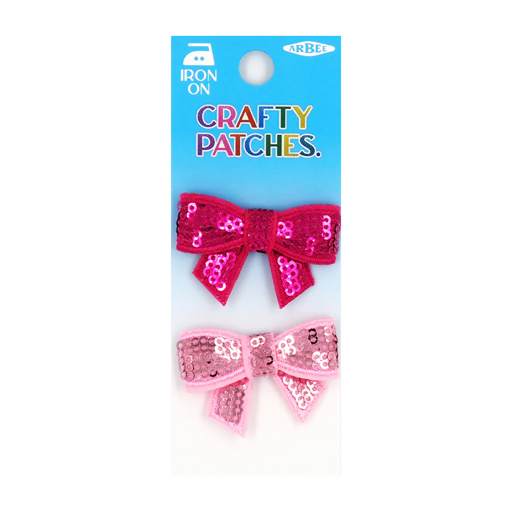 Arbee Crafty Patch, Puffy Small Sequin Bows- 2pc