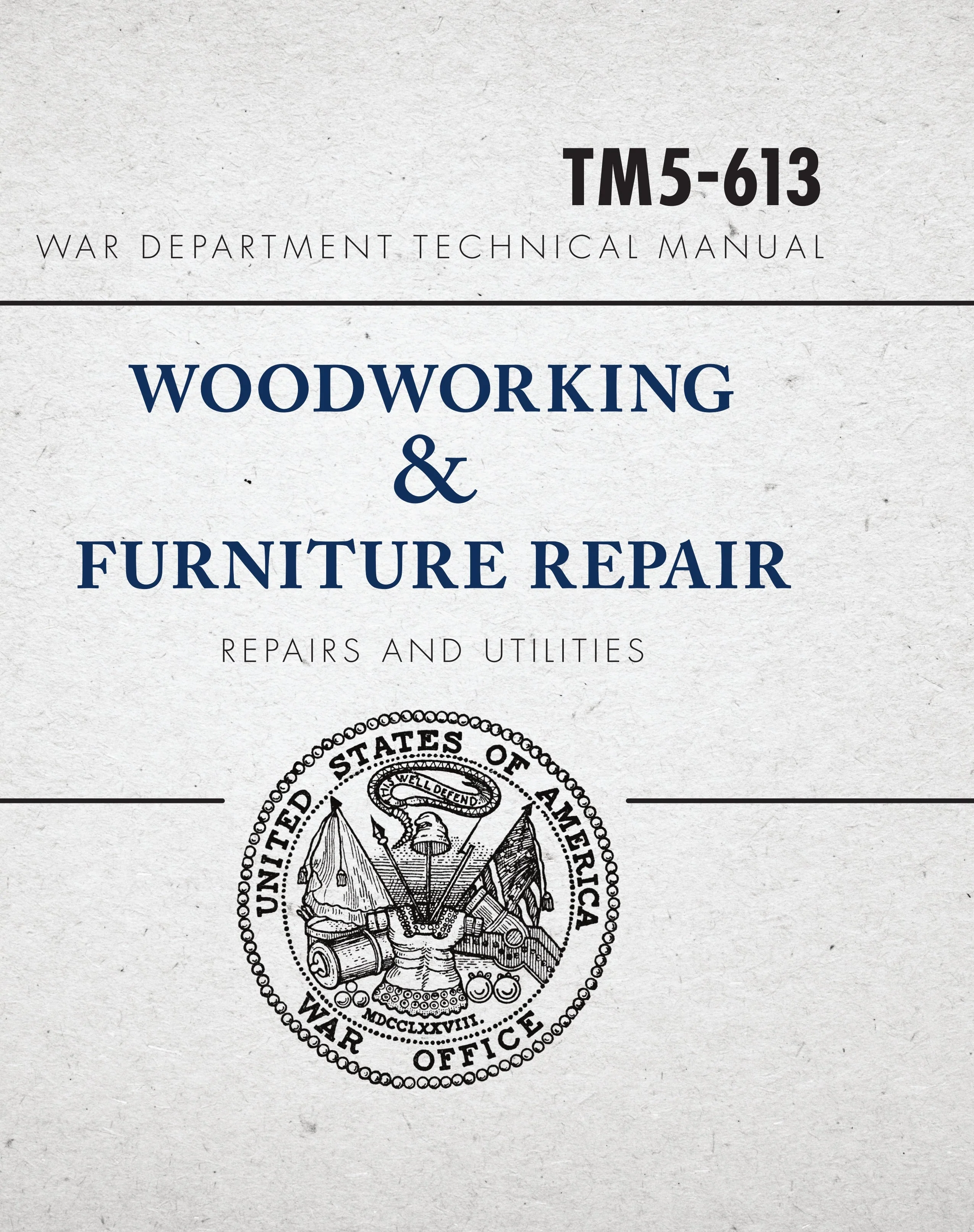 War Department Technical Manual Book- Wood Working- 140page
