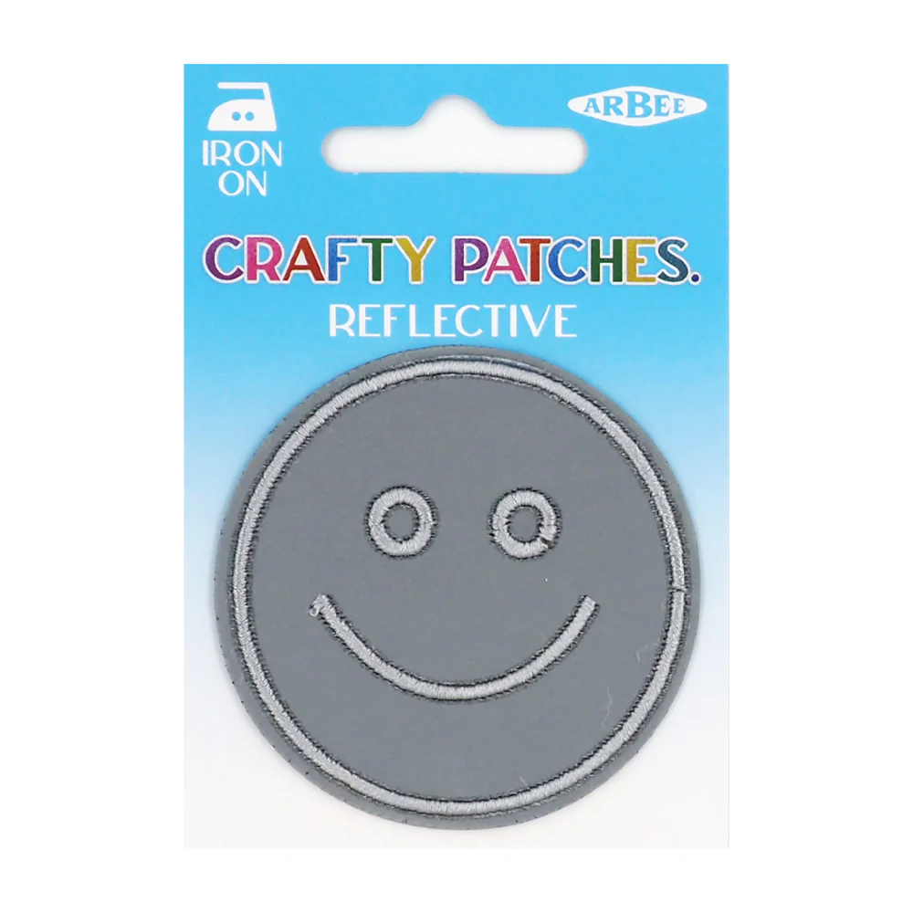 Arbee Crafty Patch, Reflective Smile- 1pc