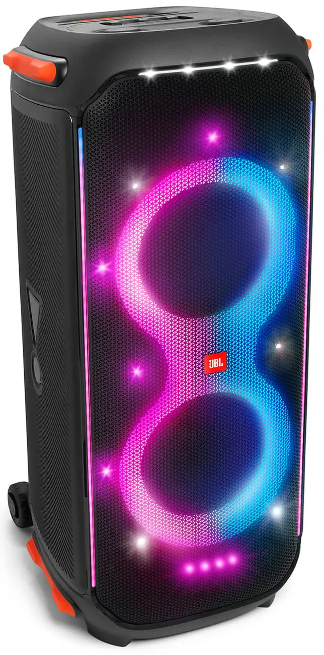JBL PARTYBOX 710 CZARNY PRZENOŚNY GŁOŚNIK IMPREZOWY Z MOCĄ 800 W RMS I ZINTEGROWANYM OŚWIETLENIEM