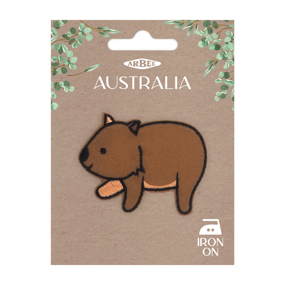 Crafty Arbee Patch, Wombat- 1pc
