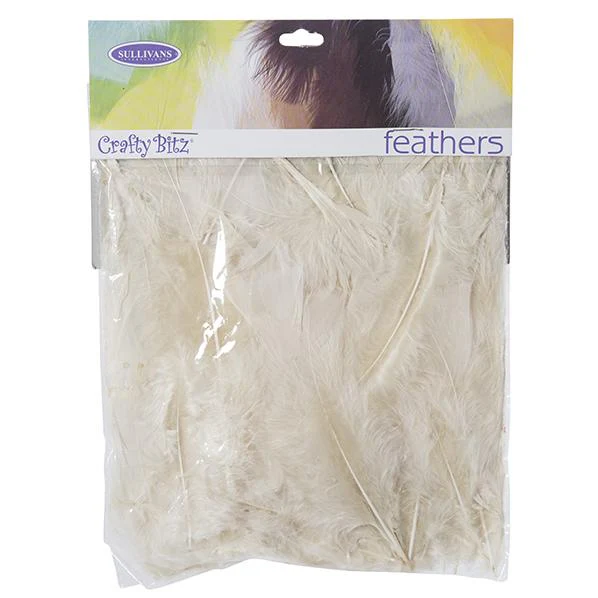 Turkey Feathers, Cream- 10g