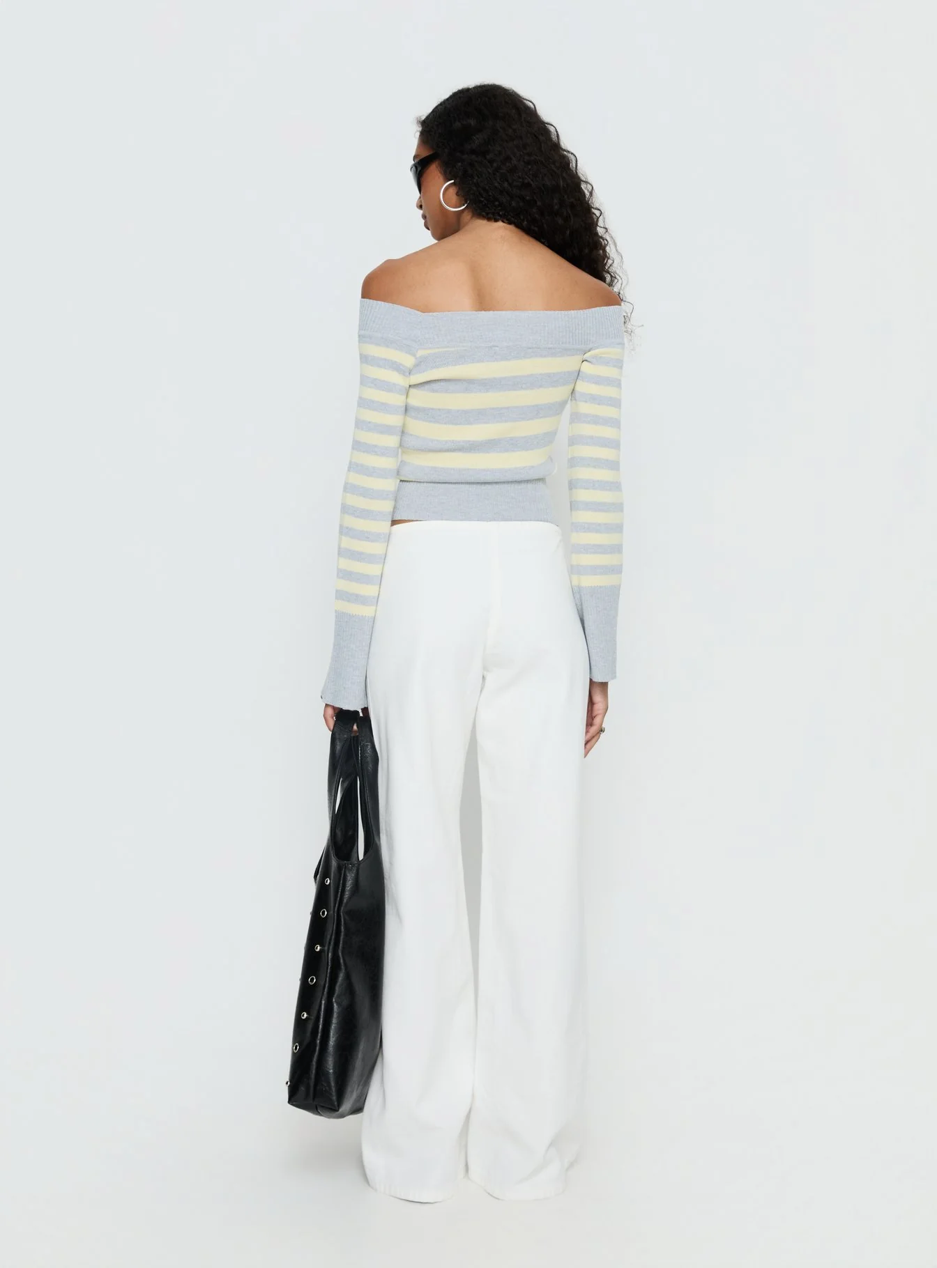 Hereos Mid Rise Baggy Leg Jeans White