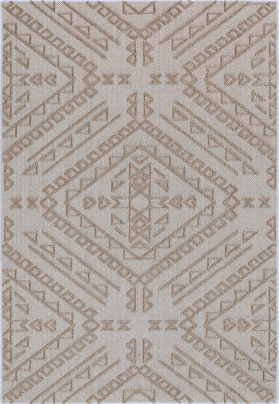 Liro Kilifa Beige Tribal Flatweave Rug