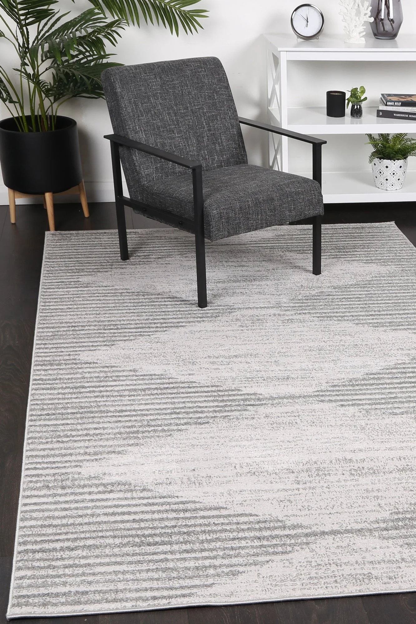 Christina Diamond Grey Contemporary Rug