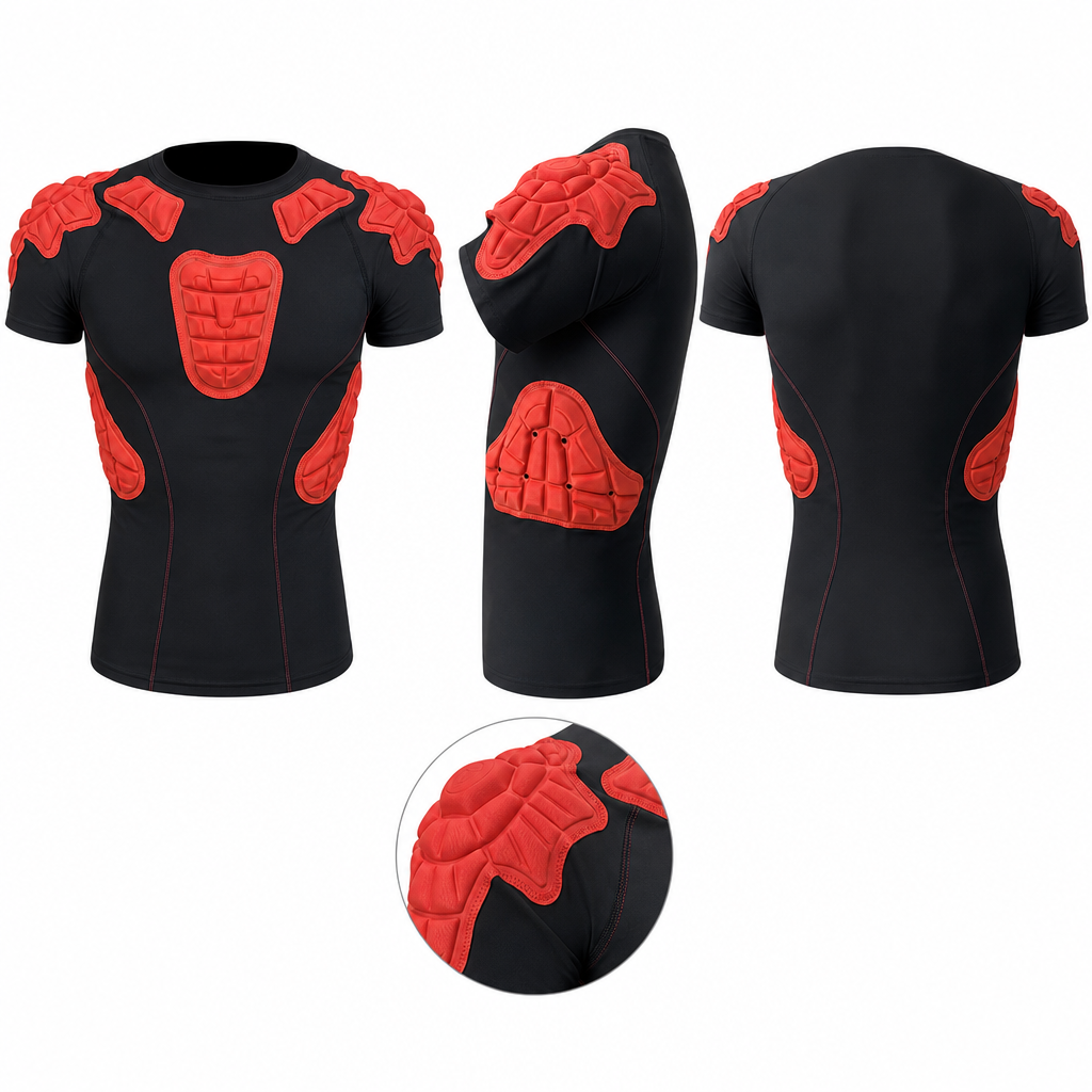 Goalkeeper Armor Bodyshield Padded Compression Top and Shorts for Soccer Goalie Training
