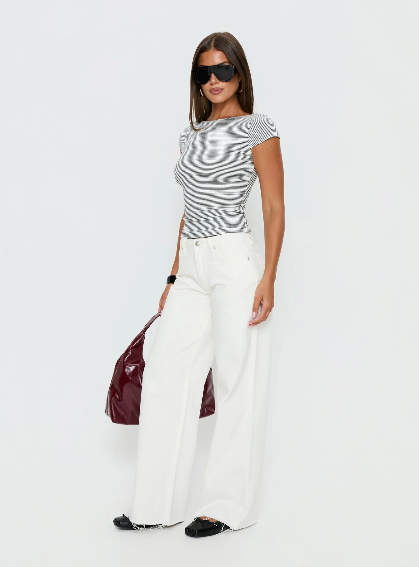 Darla Low Rise Straight Leg Jean White