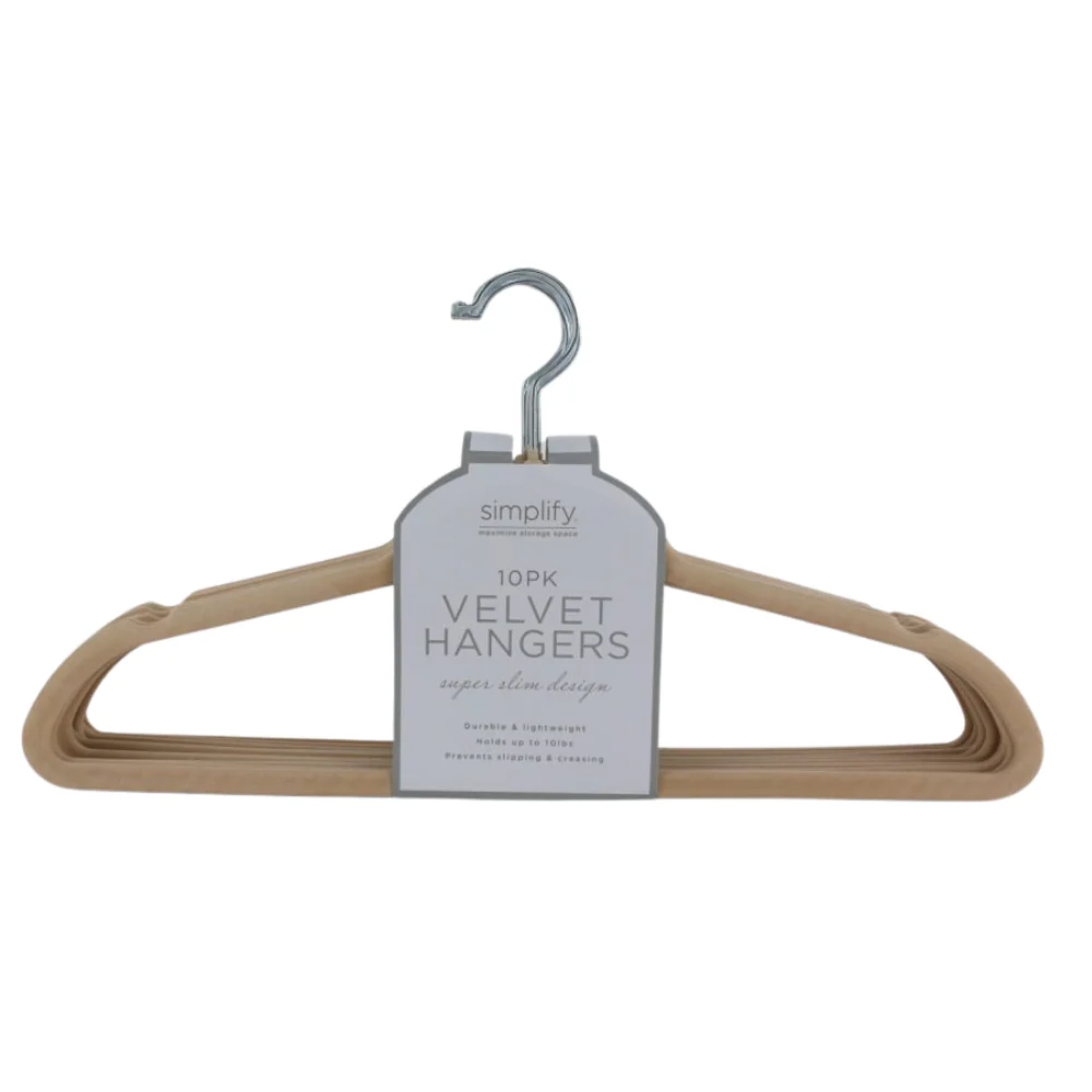 Velvet Hangers, 10pk- Assorted