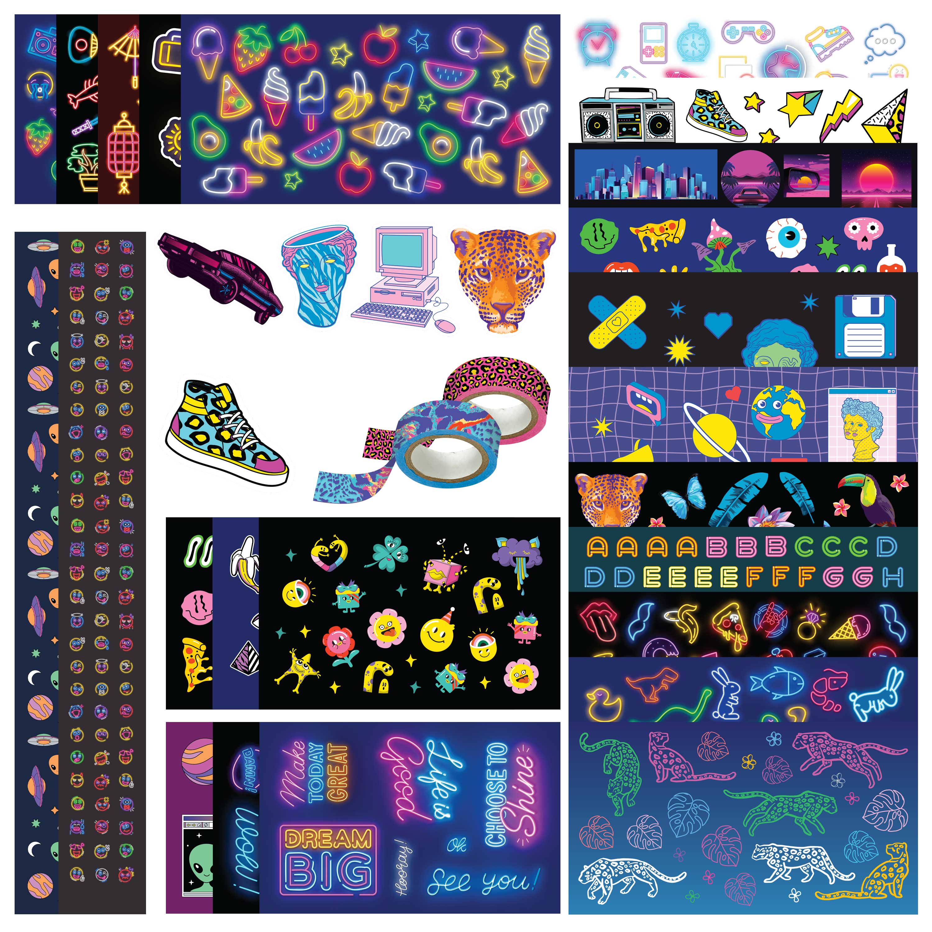 Kaleidoscope Sticker Bomb Studio Neon