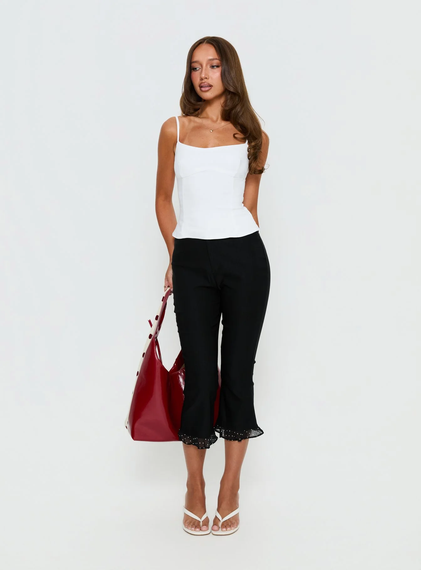 Elanah Structured Cami Top White