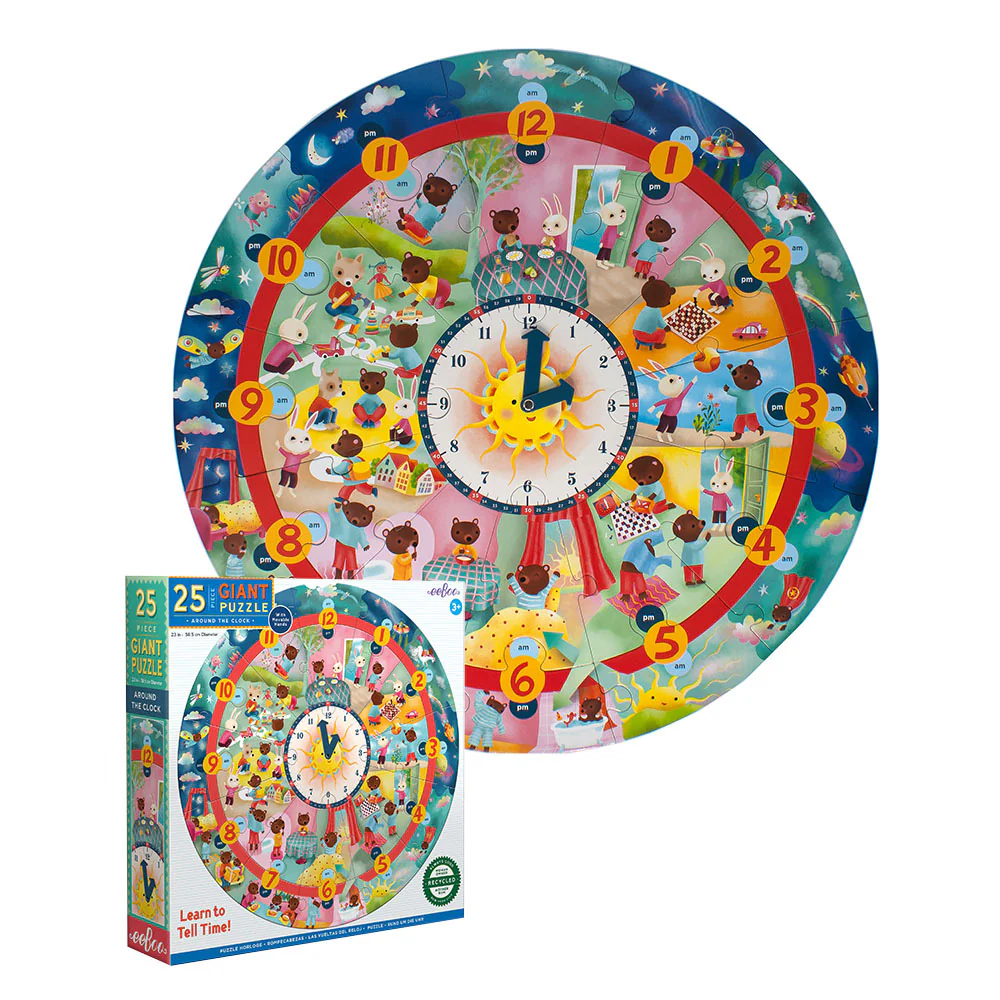 25-Piece Jigsaw Puzzle, Around The Clock Giant Round