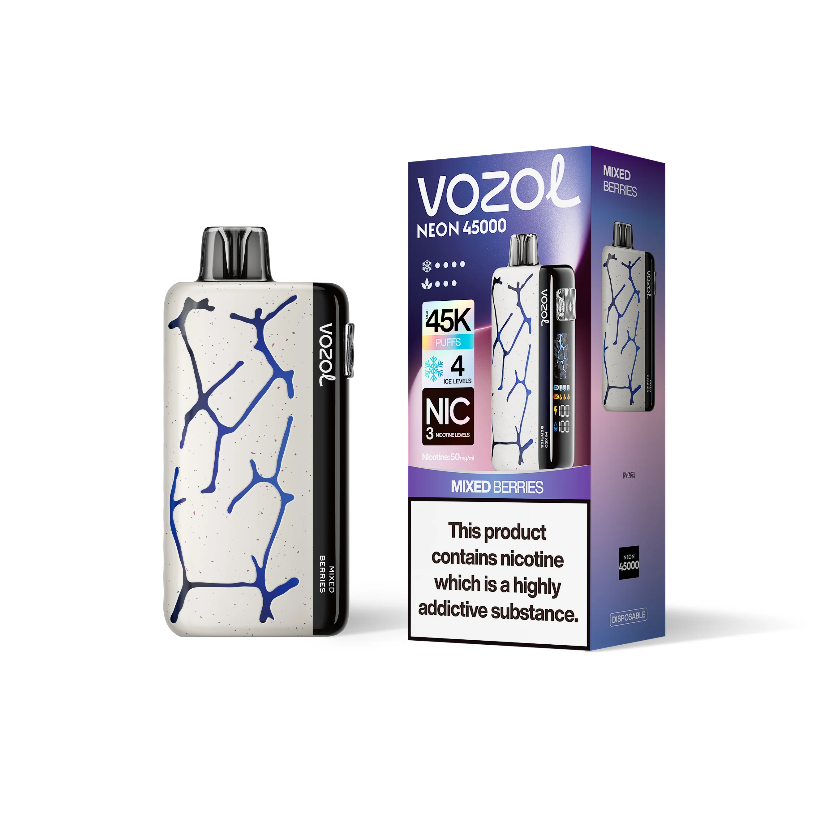 VOZOL NEON 45K wegwerpvape (alle smaken)