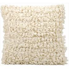 Mina Victory Shaggy Cushion, Beige- 50.8cmx50.8cm