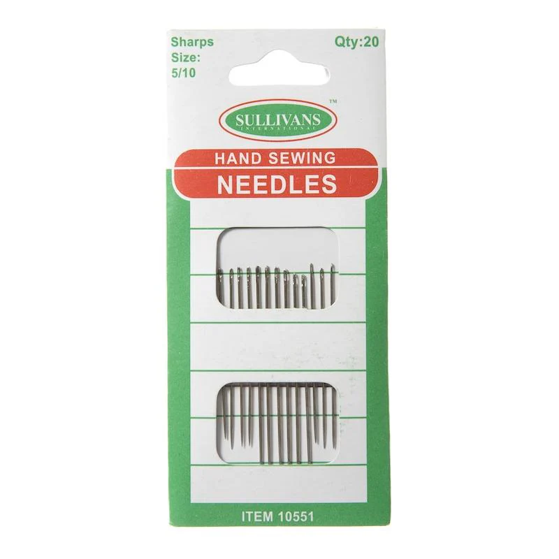Hand Sewing Needles, Sharps Size 5/10- 20pk