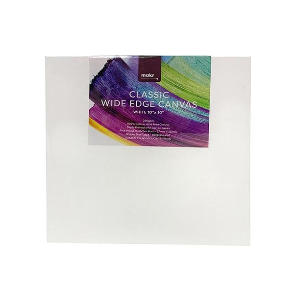 Makr 10x10in - Classic Wide Edge Canvas White