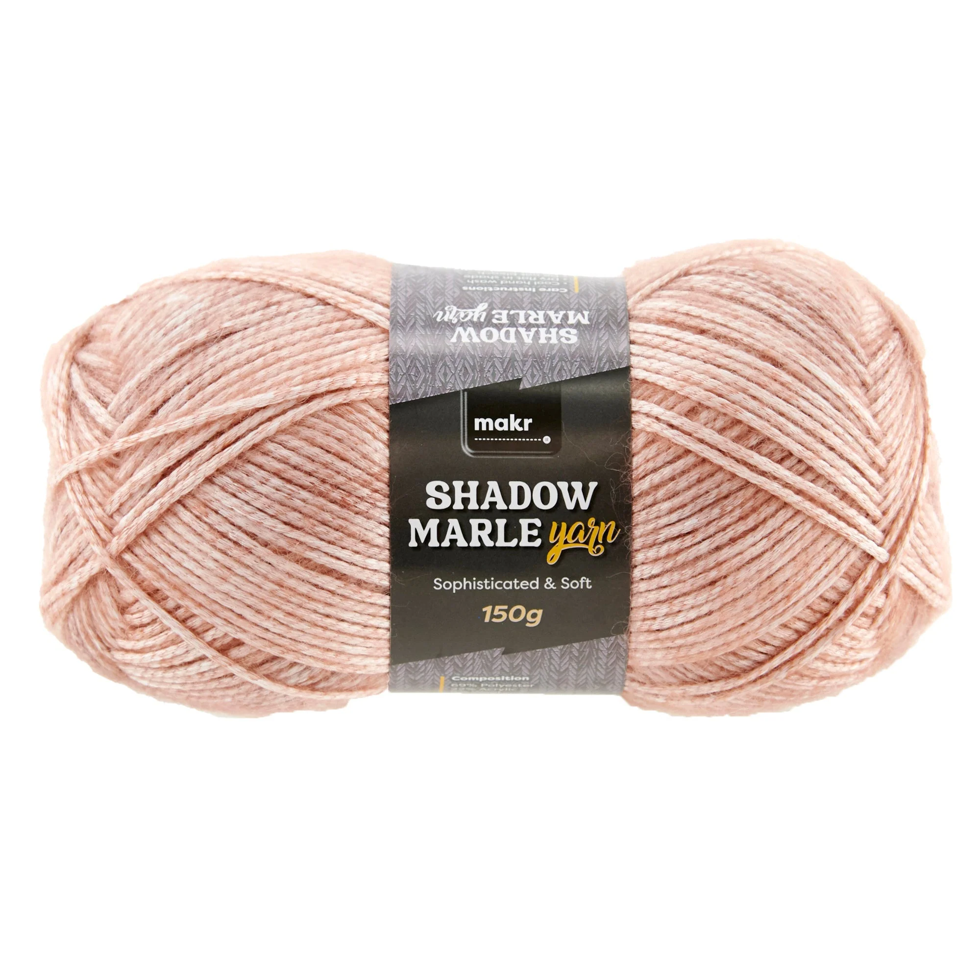 Makr Shadow Marle Crochet & Knitting Yarn, 150g Polyester Blend Yarn
