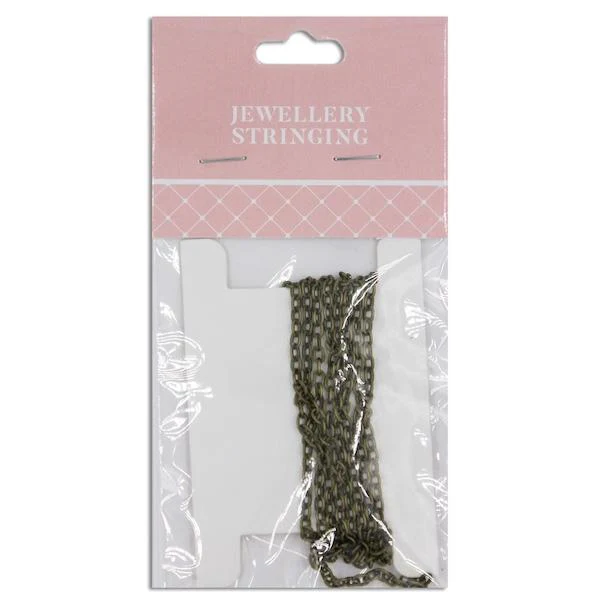 4x3mm Straight Oval Link Chain, Boho Gold- 1m- Sullivans