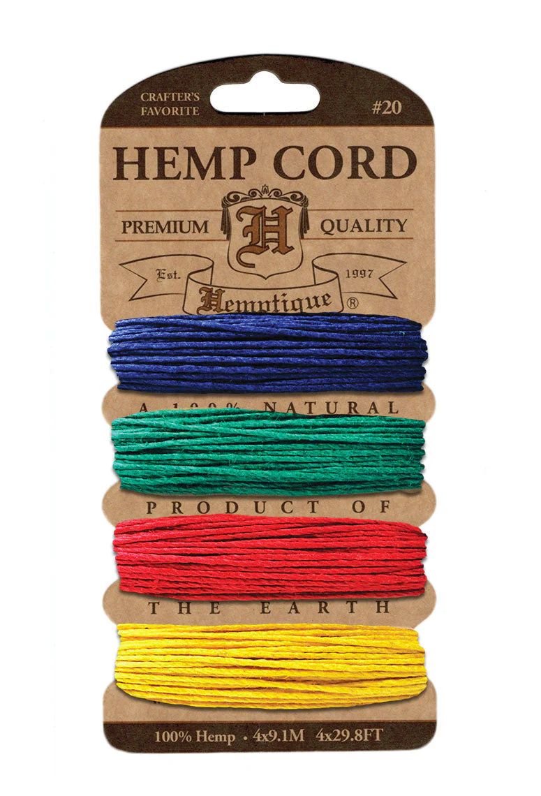 Hemptique Card Cord Set #20, Topaz