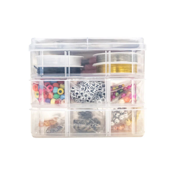 Bead Value Plastic Storage Box With 1196pcs Of Jewellery Accessories- 3 Level