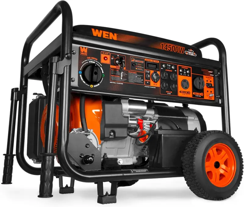 Generator trójpaliwowy WEN – 14 500 W, wyjście 120 V/240 V na benzynę, propan lub gaz ziemny