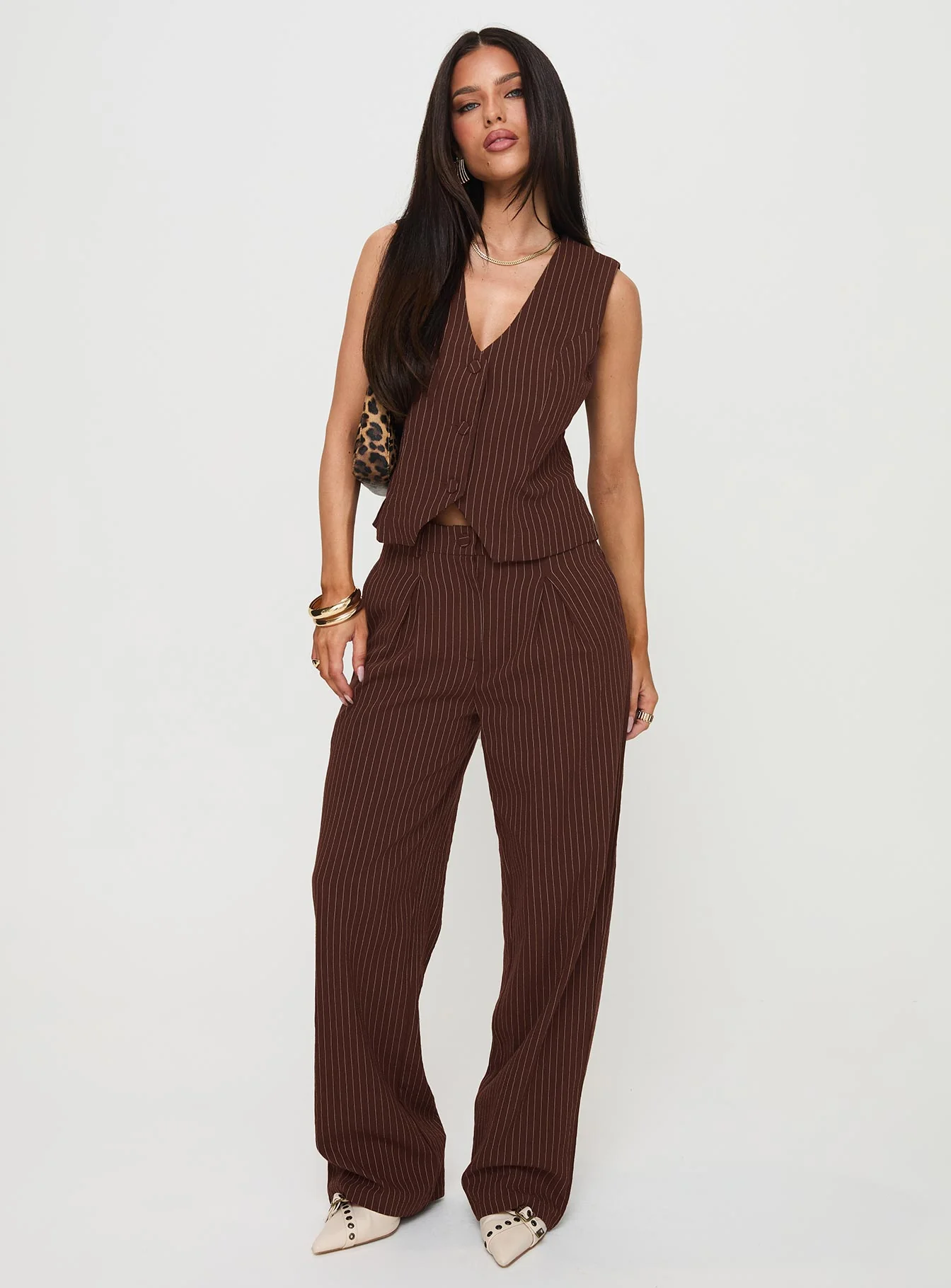 That Sweet Set Brown Pinstripe