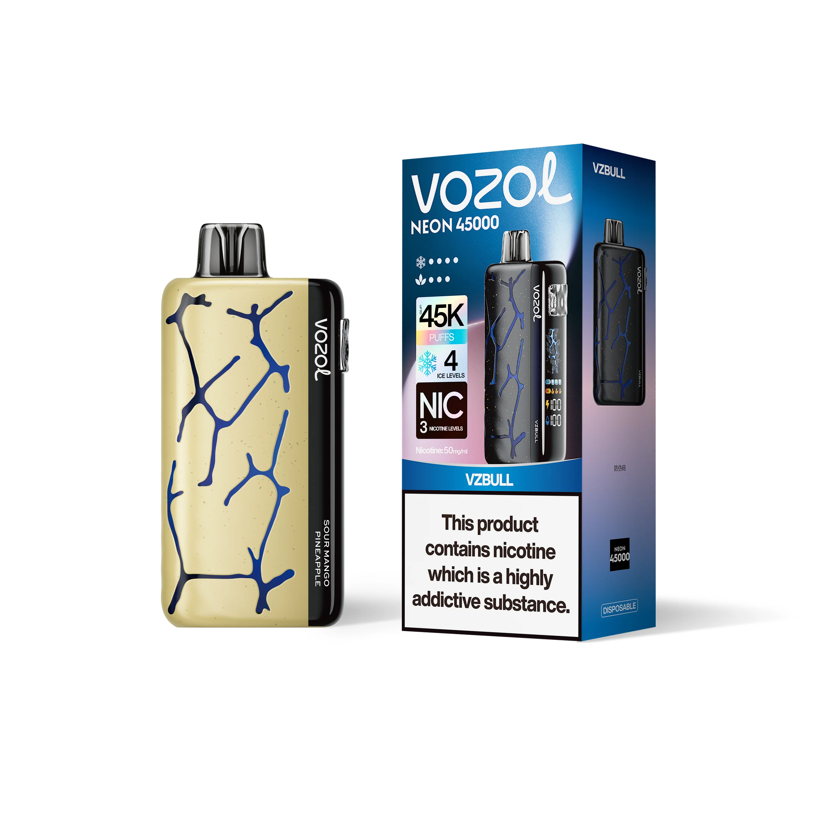 VOZOL NEON 45K wegwerpvape (alle smaken)