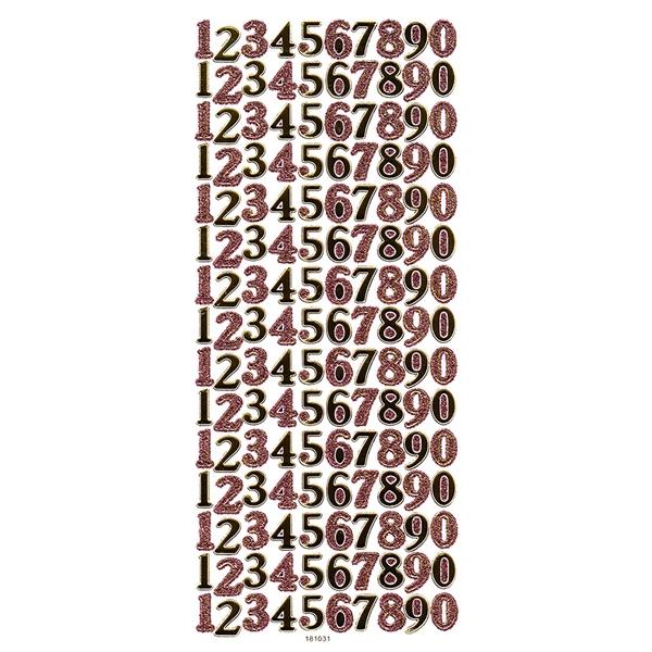 Arbee Sticker, Numbers Glitter & Gold