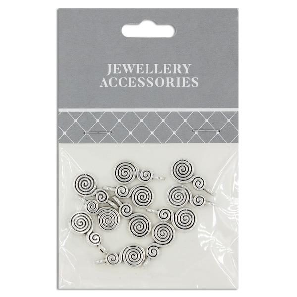 18mm Double Swirl Charm, 12pc- Sullivans