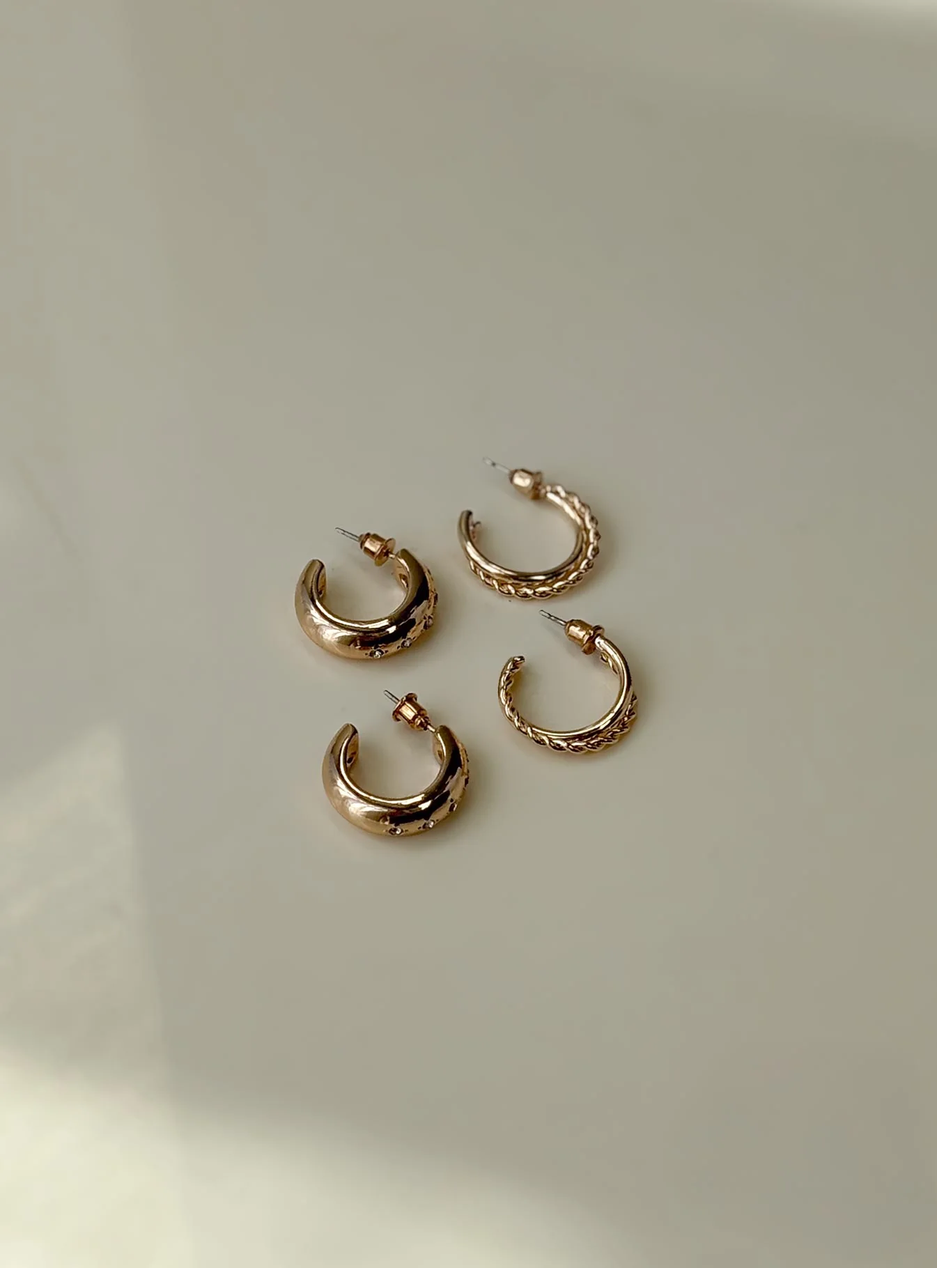 Eventually Earring Set Gold