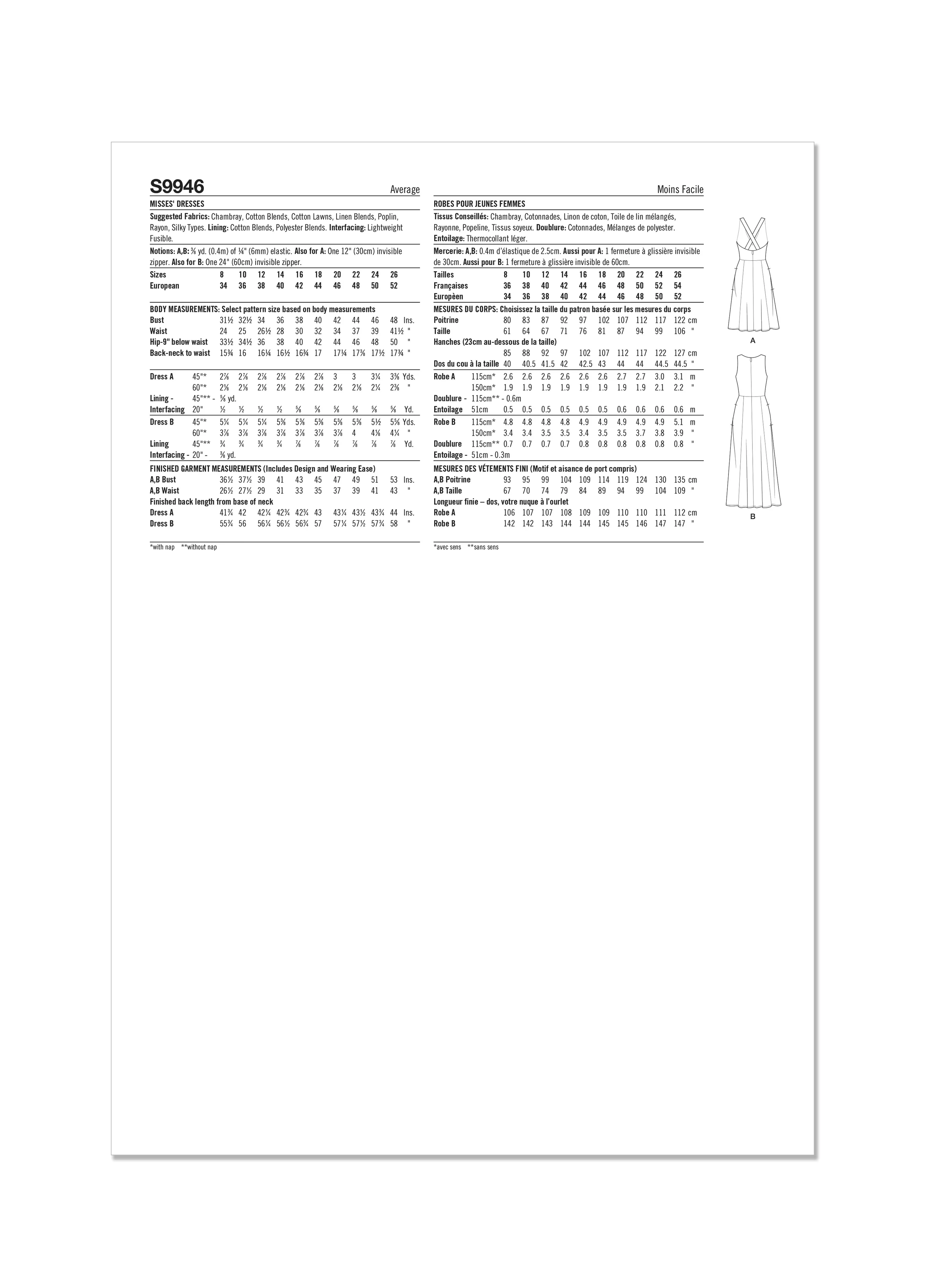 Simplicity Pattern 9946 Misses' Dress