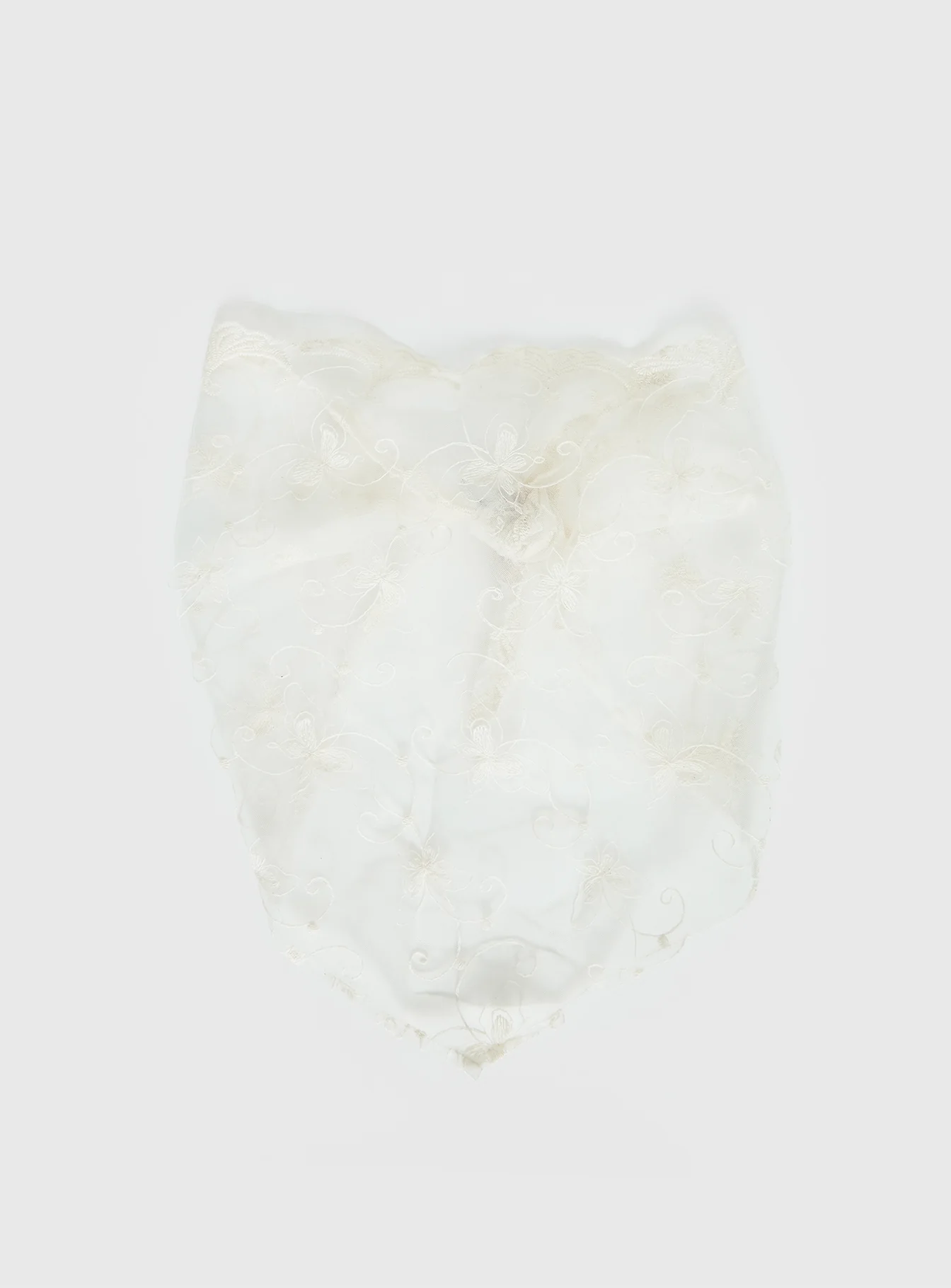 Brigette Lace Bandana White