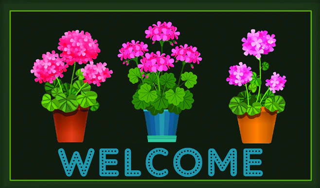 Novus Digital Print Door Mat, Welcome- 45x75cm